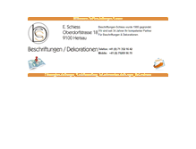 Tablet Screenshot of beschriftungen-schiess.com